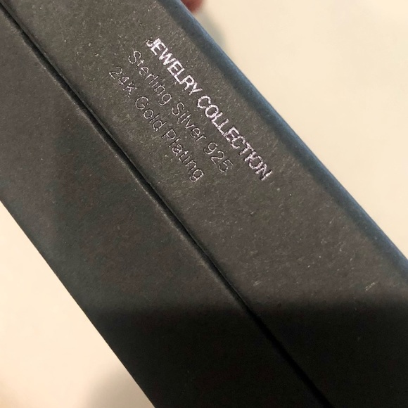 NEW Zara Sparkly Rhinestone Sterling Silver Gold Plated Initial C Necklace - Picture 8 of 10